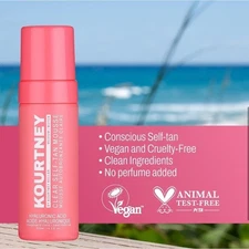 Kourtney Keller Instant Self-Tan Mousse and Applicator Mitt NWT