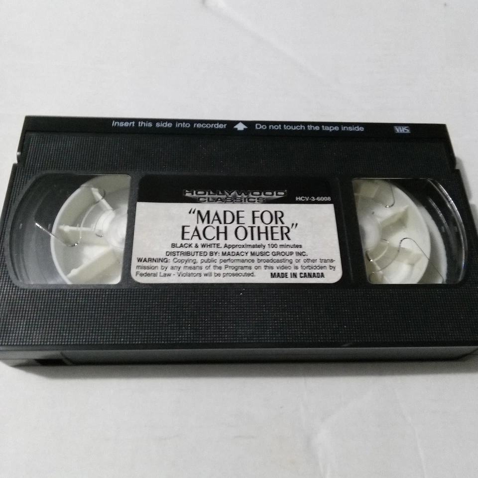 Made for Each Other (VHS 1939, Collectors Edition) Carole Lombard, James Stewart Foto 3 de 3