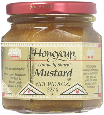 Honeycup Sharp Natural Mustard Food Condiment- Case Pack of 6 Jars