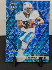2025 Panini Mosaic #234 Thurman Thomas Mosaic Blue Prizm Miami Dolphins