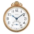 ANTIQUE ELGIN BW RAYMOND OFFICIAL 478 RAILROAD GRADE POCKETWATCH GOLD FILL