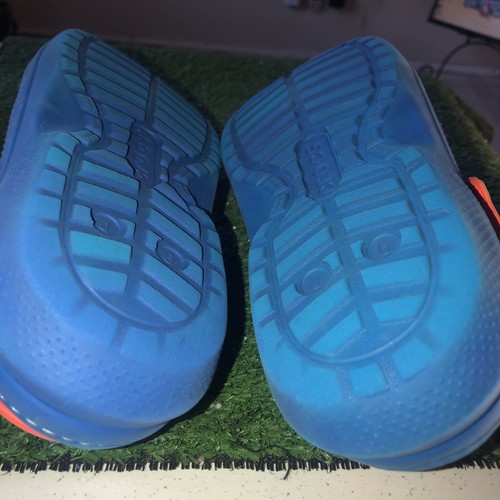 Crocs Classic Lined Clogs Shoes Big Kids Blue Junior Size J6 Blue/green/orange - Picture 8 of 11