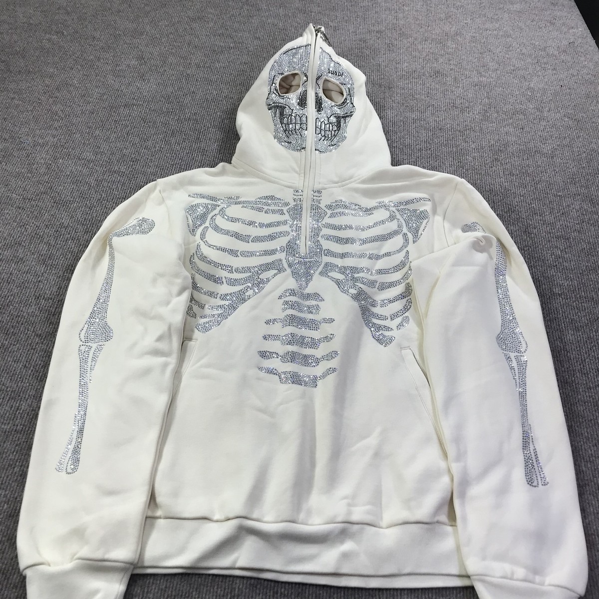 【WHITE】Skelton hoodie SWIXXZ Skeleton White Zip Hoodie at Foxvalley Mall in Aurora, IL