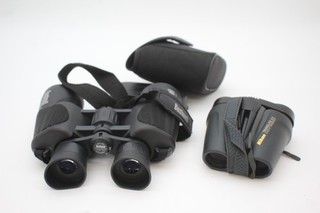 Binoculars Working Inc Bushnell Waterproof 8x42 & Nikon Travelite 12x25 x 2