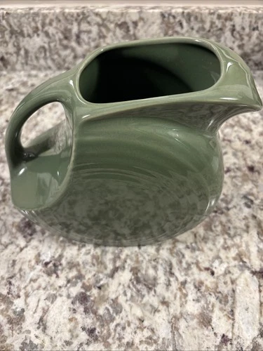 Large 7.25” Disc Pitcher Fiesta Retired Sage Green Pitcher 67 ounces Rare HTF