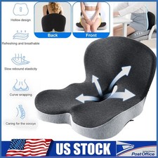 Ergonomic Memory Foam Seat Cushion Back Support Office Chair Car Seat Pillow New Ergonomic Memory Foam Seat Cushion Back Support Office Chair Car Seat Pillow New