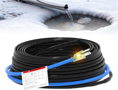 75FT Self-Regulating Heating Cable, 120V Corrosion Resistant | Fluoropolymer Hea