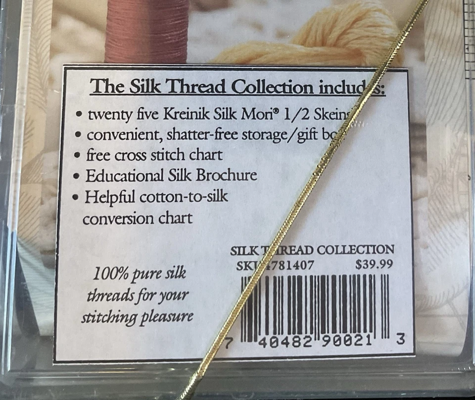 Kreinik Mfg. SILK Thread COLLECTION 25 Silk Mori 1/2” Skeins Threads NIB - Image 3 of 4