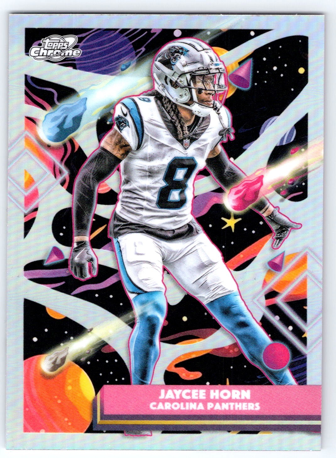 Jaycee Horn 2025 Topps Chrome Cosmic Refractor! Panthers