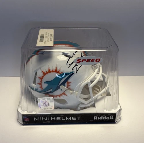 Miami Dolphins Autographed tua tagovailoa  mini Football Helmet Fanatics (Read)