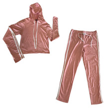 Joggers Hoodie Set M, XL Double Side Stripe Charlotte Russe Pink