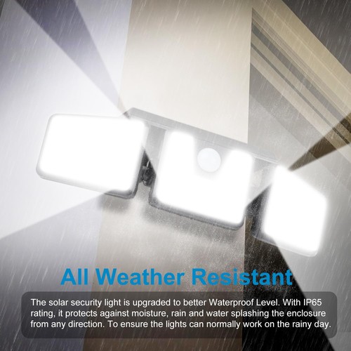 Solar Lights Outdoor, 2 Pack LED High Brightness Cordless Solar Motion Sensor... - Picture 6 of 7