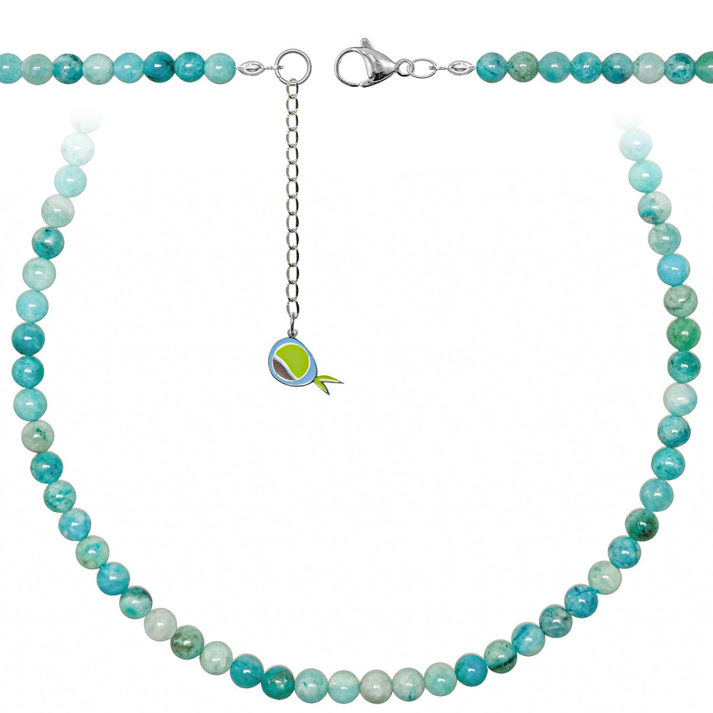 Collier en hémimorphite bleu azur idéal pour sublimer vos tenues bohèmes chic estivales