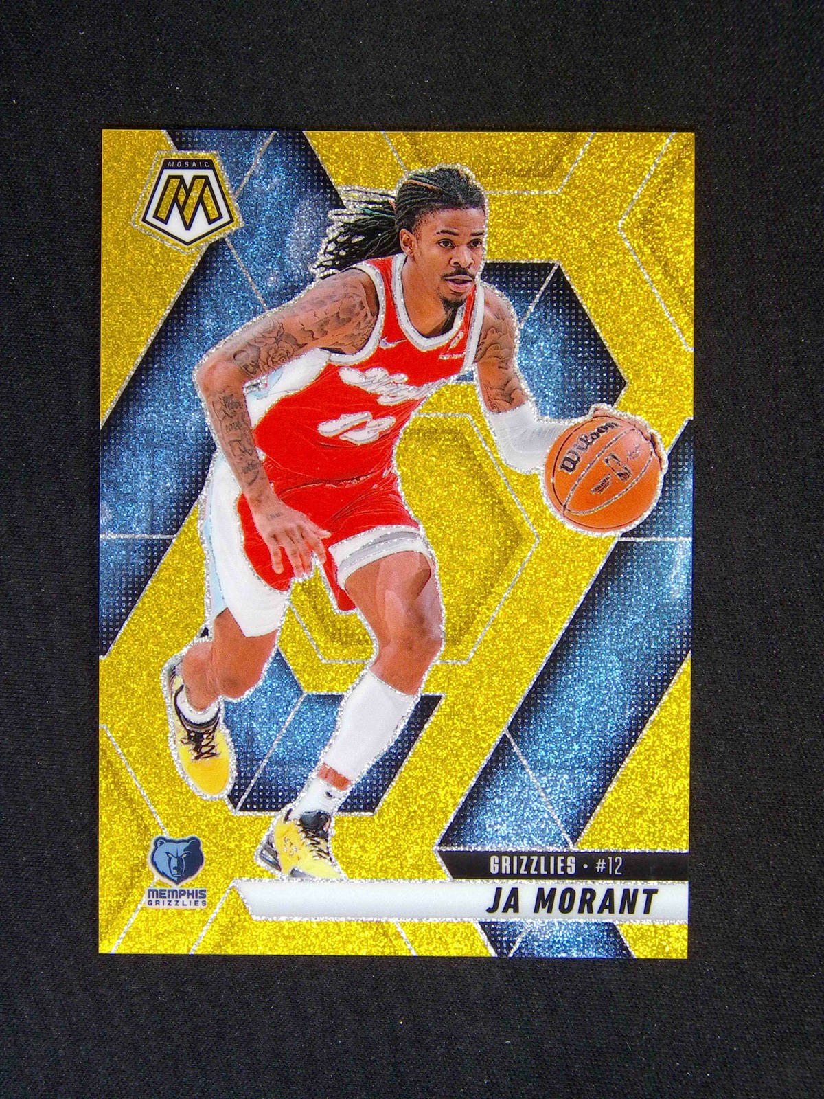 2024-25 Panini Mosaic Ja Morant #195 Gold Glitter /5