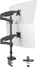 Vertical Dual Monitor Mount, Stacked Monitor Stand for 2 Computer Screens up to