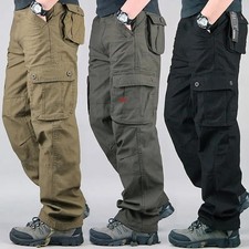 Camouflage Multi-Pocket Work Cargo Pants for Men Durable Outdoor Work Trousers