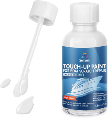 Boat Paint White Touch up Pen High-Gloss Boat Scratch Repair Marine Topside Bott