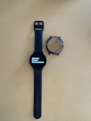 Samsung Galaxy Watch Active2 44mm Black Case with Black Silicone Band...