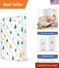Mini Crib Mattress 38" x 24" x 4"- Firm Support and Comfort Foam,Noiseless a...