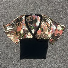 Vintage Oriental Chinese Shirt Designer 2000s Floral Xxs