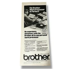 1988 Brother International Brother Word Processor Original Vintage Print Ad K