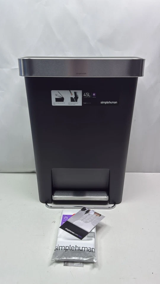 simplehuman Mülleimer Treteimer Abfalleimer 45 Liter mit Beutelfach, CW1385CB - Bild 4 von 4