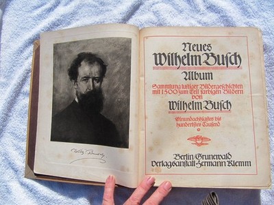 1912 Neues Wilhelm Busch Album GERMAN COMICS Pioneer lustige Bildergeschichten