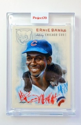 2021 TOPPS PROJECT 70 ERNIE BANKS BY CHUCK STYLES #588 CHICAGO CUBS