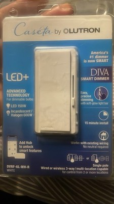 Lutron Diva Smart Dimmer - White***BRAND NEW-sealed