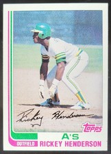 1982 Topps Rickey Henderson #610 Oakland Athletics JE2