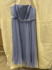 Alfred Angelo Women's Light Blue Satin Dress Formal Prom Gown, Size 10