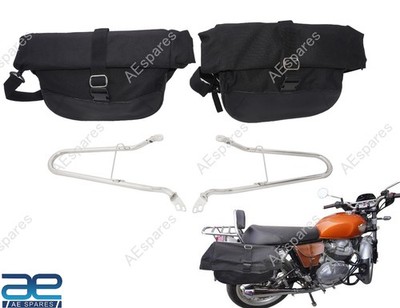 Soft Pannier Bags With Mounting Rails For Royal Enfield GT & Interceptor 650 AEs