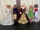VINTAGE 5 PC LOT #2 BARBIE DOLLS MATTEL 11" UNPLAYED WITH CONDITION FULL DRESS