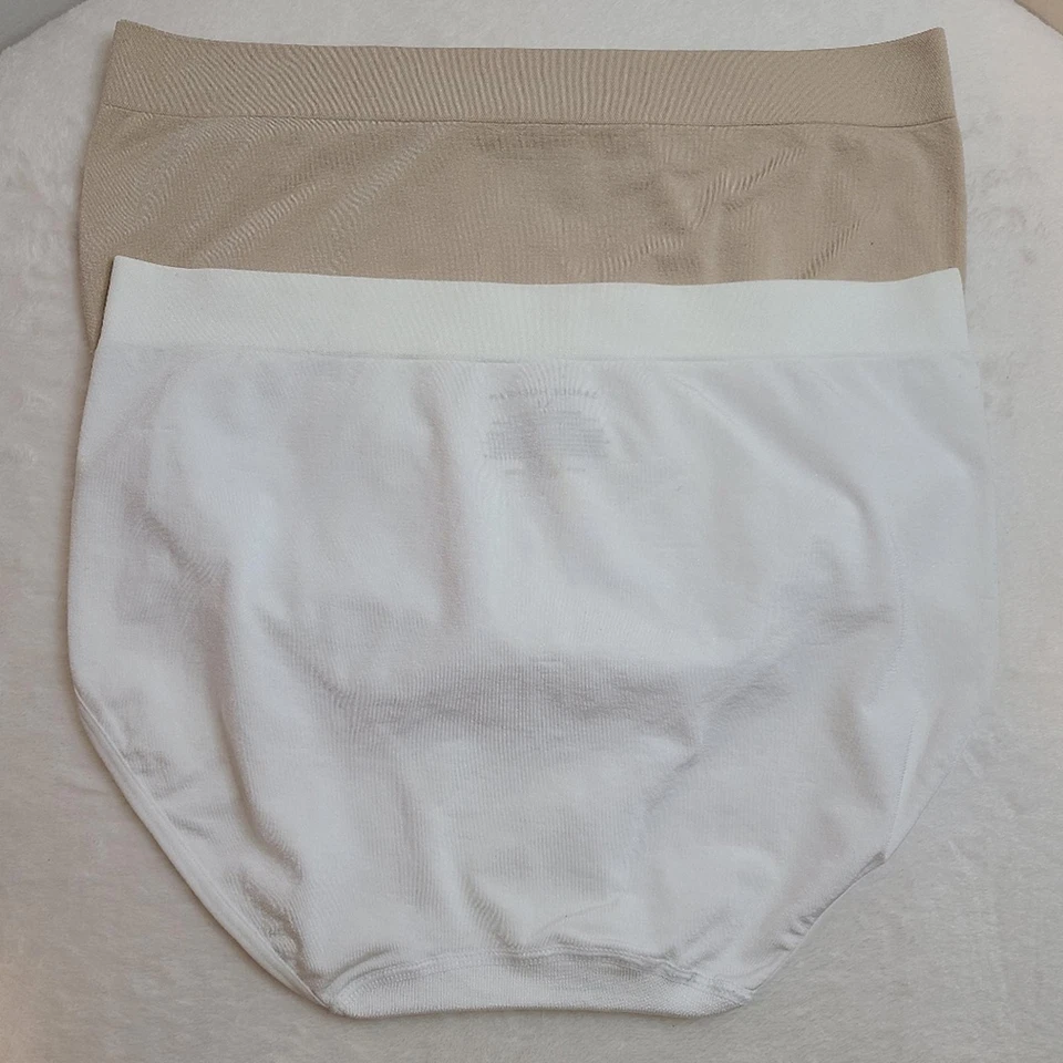 Carole Hochman 2pk Seamless Stretch Nylon Classic Full Cut Brief Panties XL - Image 4 of 4