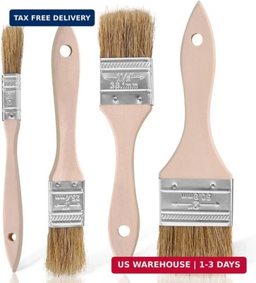 ETERNA 4Pack Household Chip Paint Brush 0.5inch 1inch 1.5inch 2inch Natural Bris