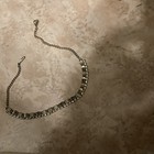 Vintage Choker Textured Snail Link Gold Tone Rhinestone Necklace — photo 1