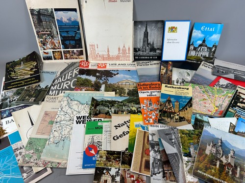 Lot Vintage Germany Travel Maps Brochures Guides Pictures Ephemera Bavaria 70's