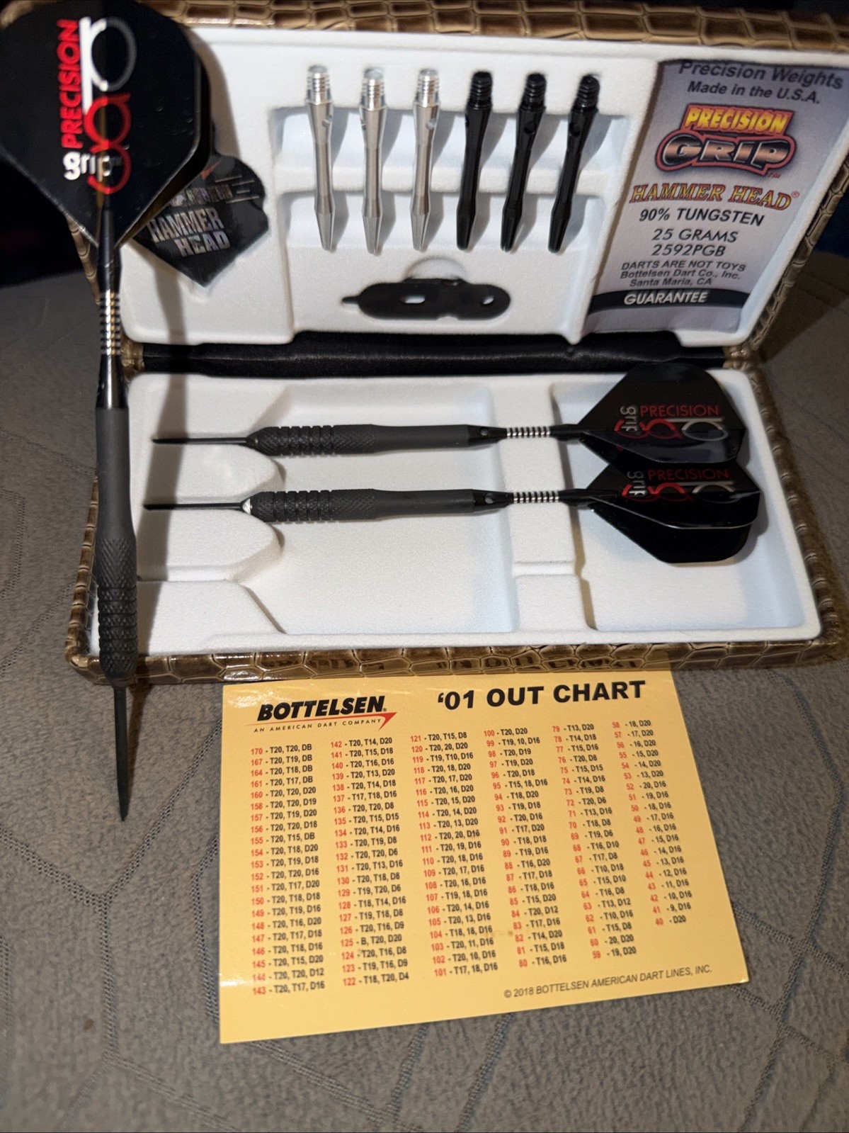 Bottelsen Precision Grip Hammer Head Dart Set 25 Gram 2592PGB