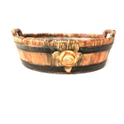 Weller Woodrose Jardiniere Planter Basket Arts & Crafts Art Pottery Rose Antique
