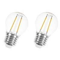 2 X Lhw-Licht Led-Leuchtmittel Tropfen 1W = 15W 120Lm E27 Klar 2700K Warmweiß