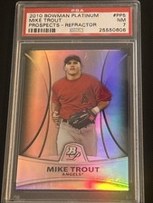2010 Bowman Platinum Refractor MIKE TROUT Prospect #778/999 Angels #PP5 PSA 7