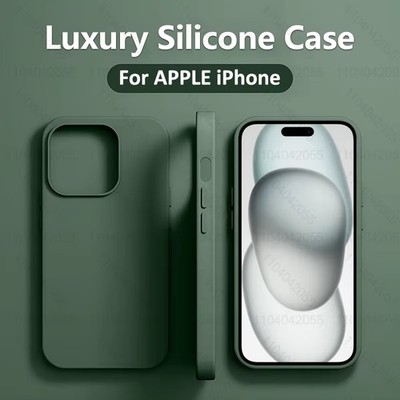 Luxus Flüssig Silikon Hülle für iPhone 16 15 14 Pro Max | Stoßfest Cover