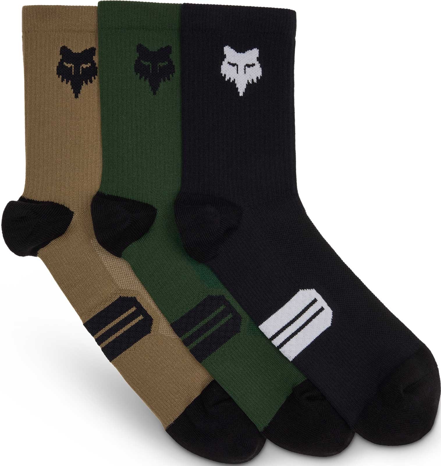 Fox Racing Ranger 3 Pack 6" Multi MTB Socks Mountain Bike MT