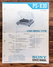 Sony PS-X30 Record Player / Turntable Service Manual Original