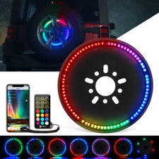 Xprite 14" RGB Spare Tire Brake Light With Remote & Bluetooth for 07-18 Jeep JK