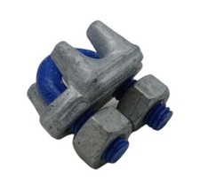 Lot of (4) Crosby U-Bolt 3/8" Blue Wire Rope Clip