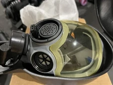 MSA MCU-2A/P Full Face Gas Mask Size Small WITH 2 Canister
