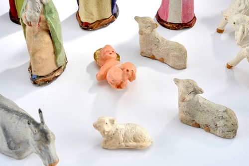 Vintage Pre-War WWII German & Italy Nativity Figures 30 Pieces Total - LQQK! - Picture 7 of 18