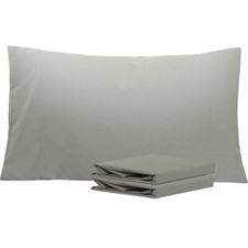 NTBAY 1800 Count King Pillowcase 20 x 36 in Pillow Case Set of 2 - Smoky Gray