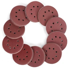 150PC Sanding Disc Set 5" 8-Hole Sandpaper 10 Grades 60- 600 Grit Orbital Sander